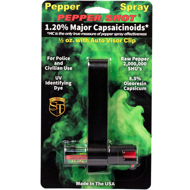 Pepper Shot 1.2% MC 1/2 Oz W/Auto Visor Clip